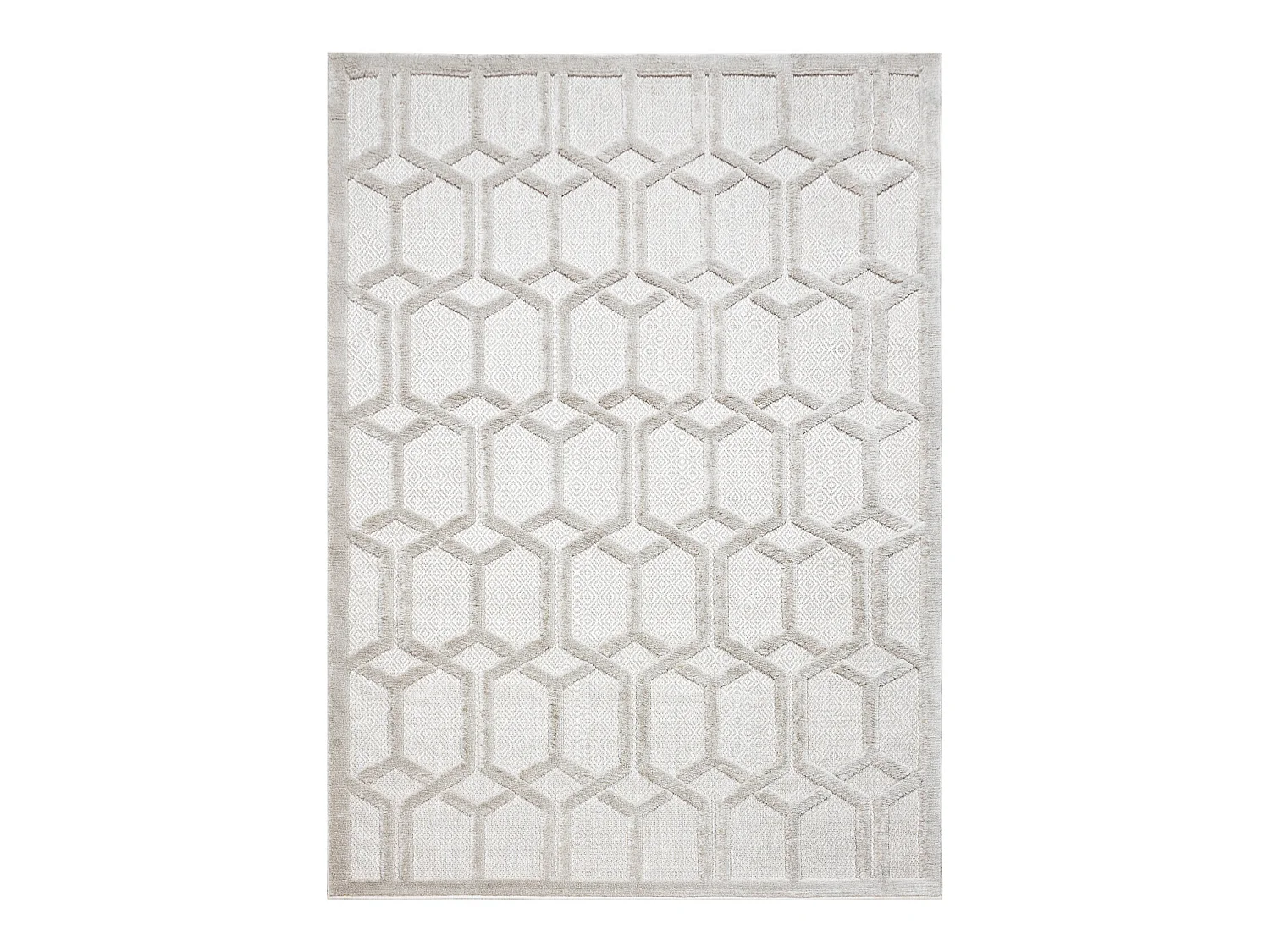 Tapijt SANTO SISAL 58385 Ruta, geometrisch beige 80x150 cm