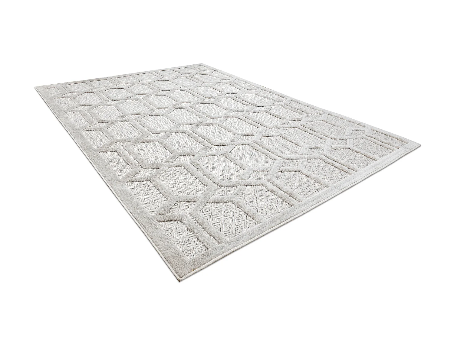 Tapijt SANTO SISAL 58385 Ruta, geometrisch beige 80x150 cm