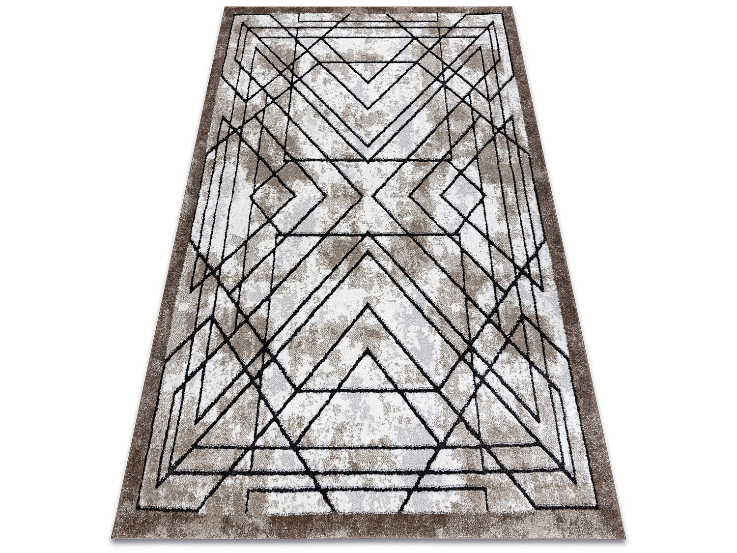 Tapis moderne COZY Tico, géométrique - Structural deux niveaux de mo 140x190 cm