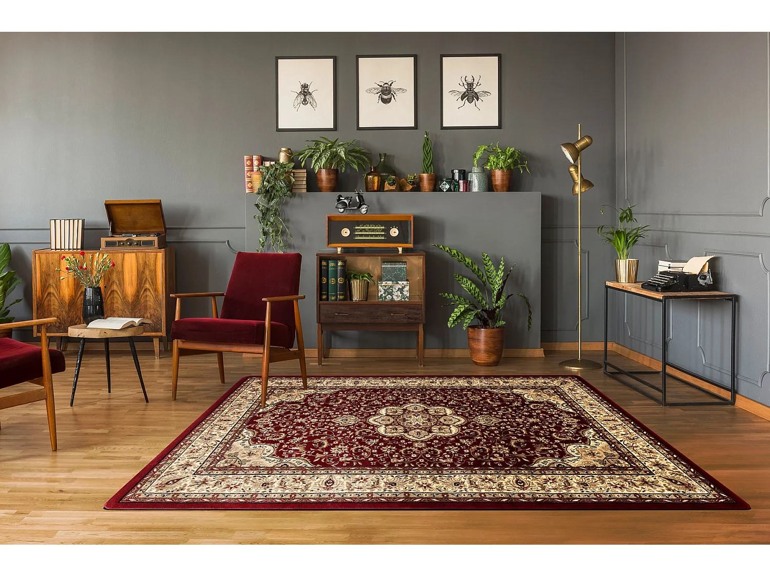 Tapis ROYAL AGY modèle 0521 bordeaux 100x200 cm