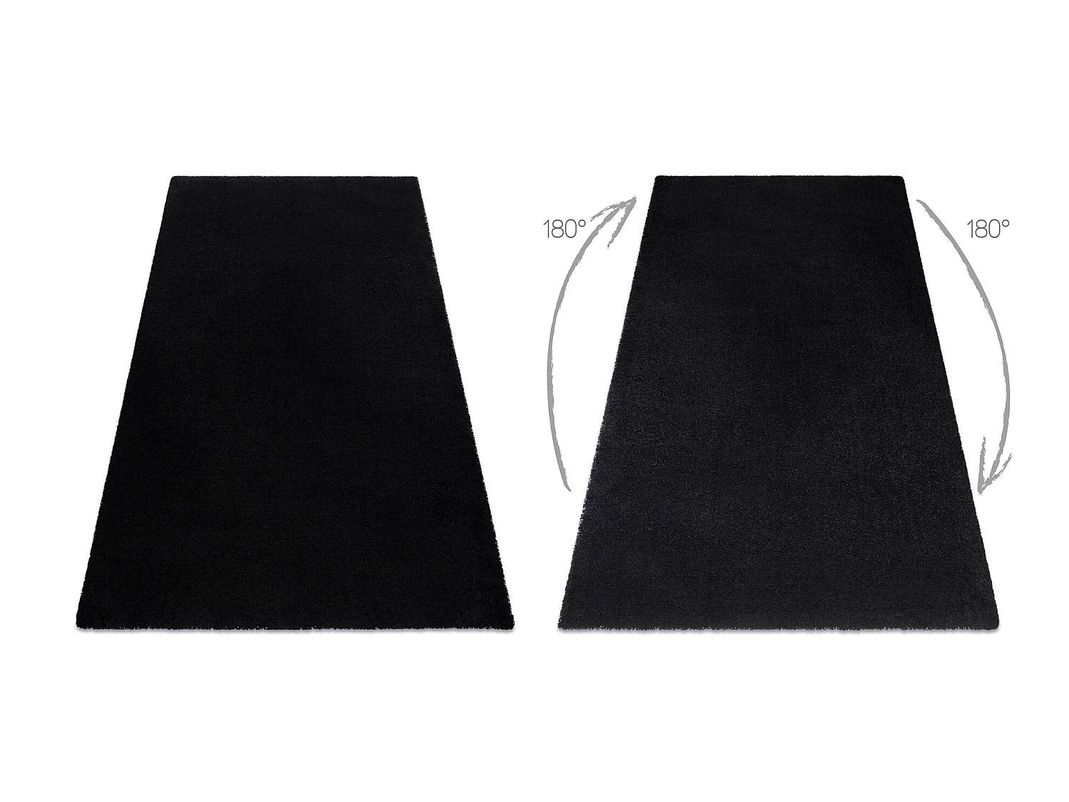 Tapis lavable MOOD 71151030 moderne - noir 80x150 cm