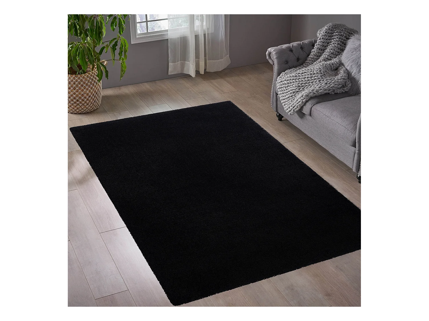 Tapis lavable MOOD 71151030 moderne - noir 80x150 cm