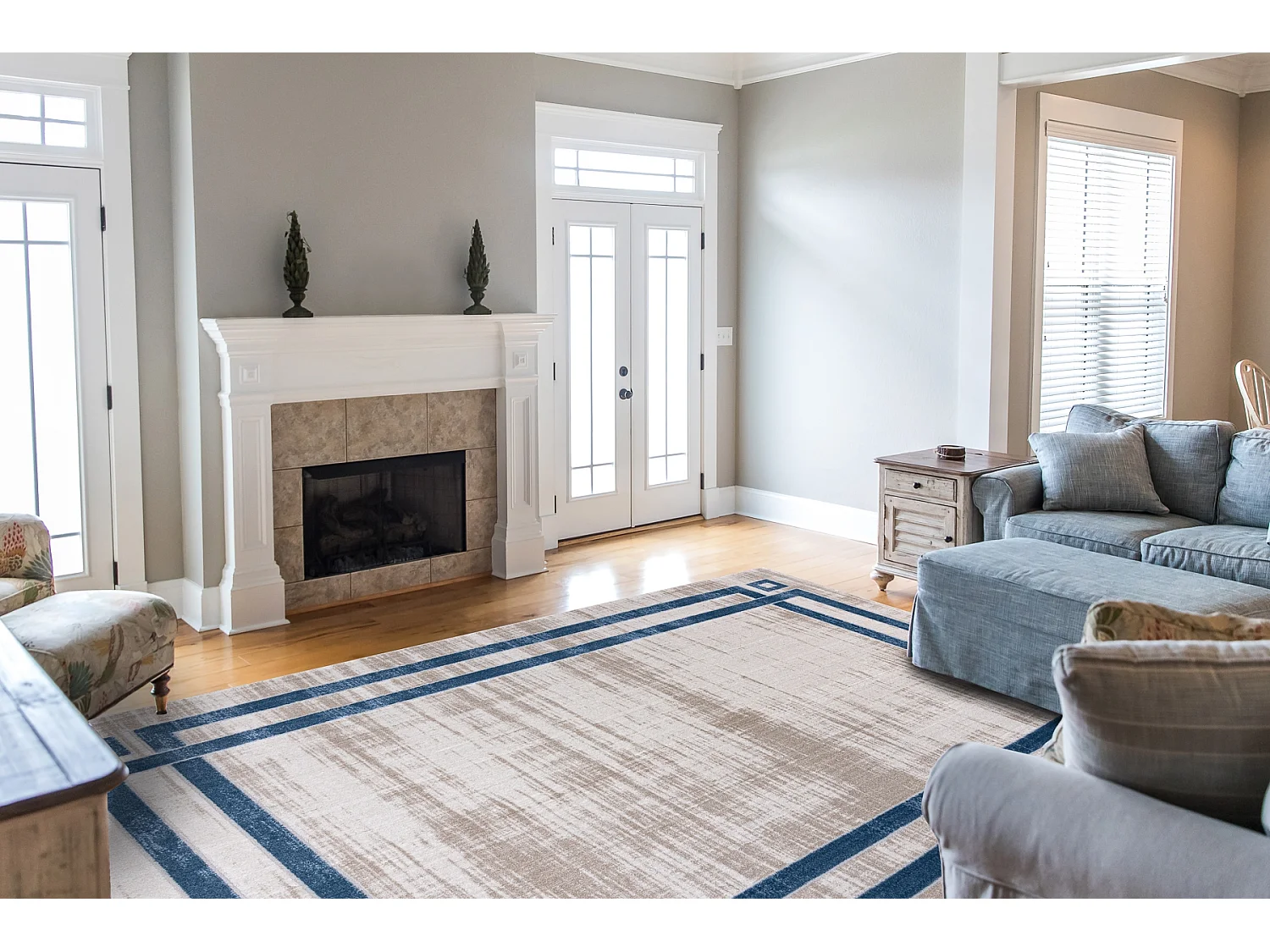 Tapis NOBLE moderne 1539 68 Cadre vintage - Structural deux niveaux de 120x170 cm