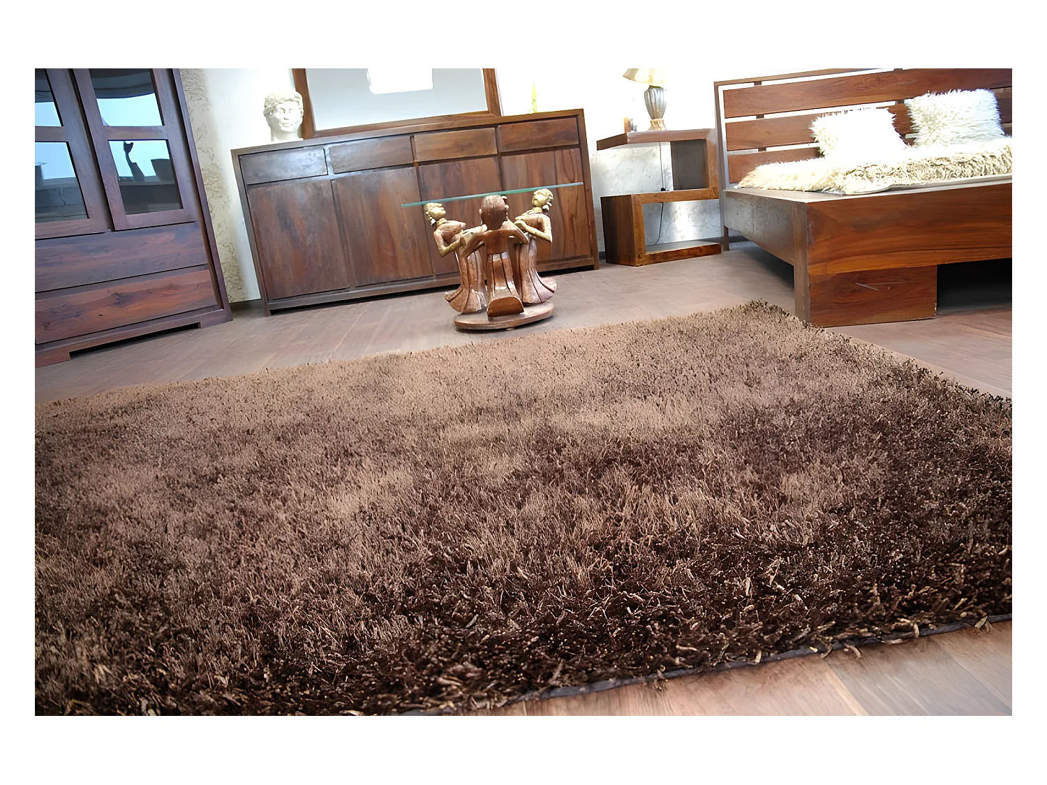 TAPIJT SHAGGY LILOU bruin 130x190 cm