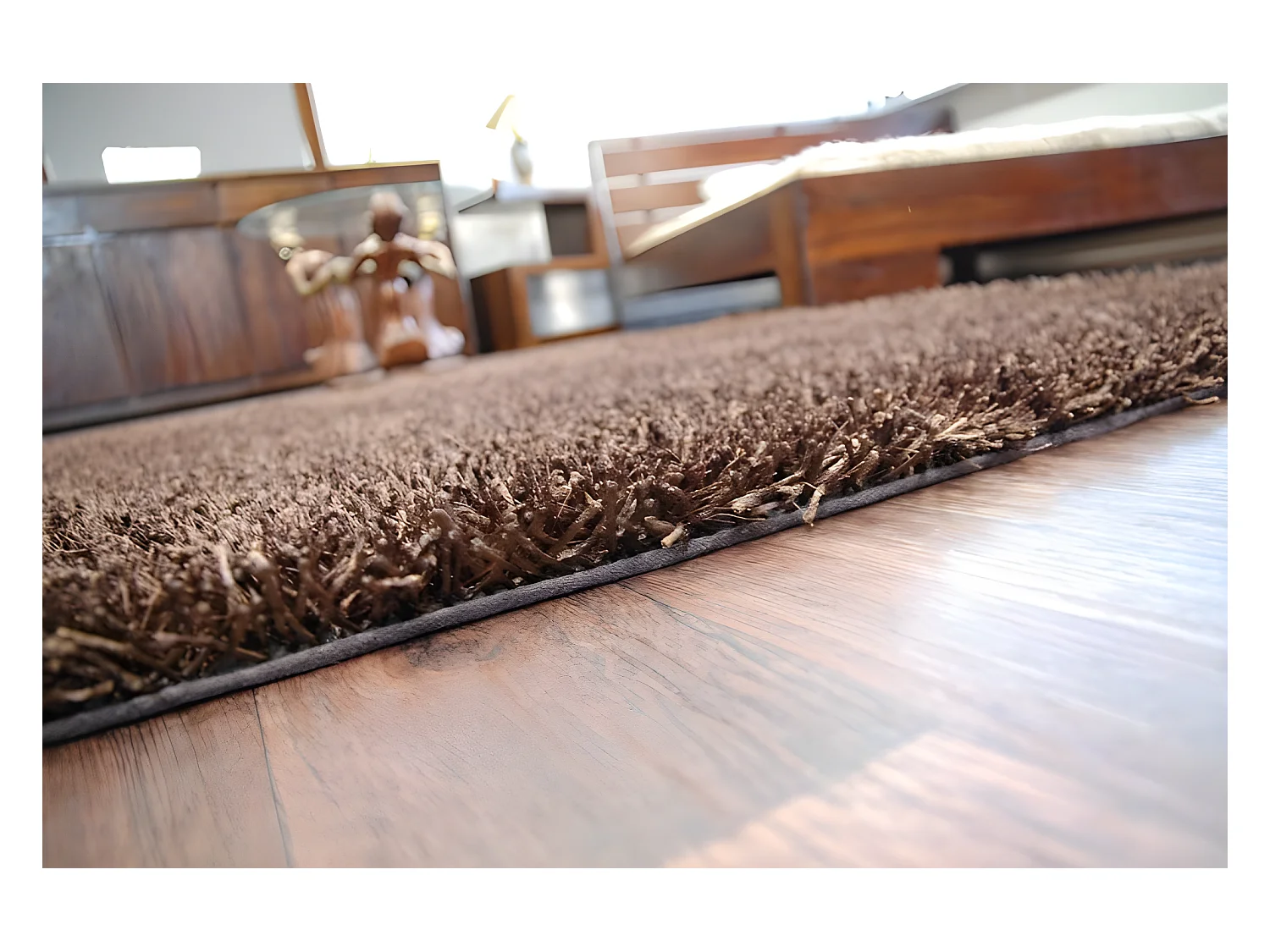 TAPIJT SHAGGY LILOU bruin 130x190 cm