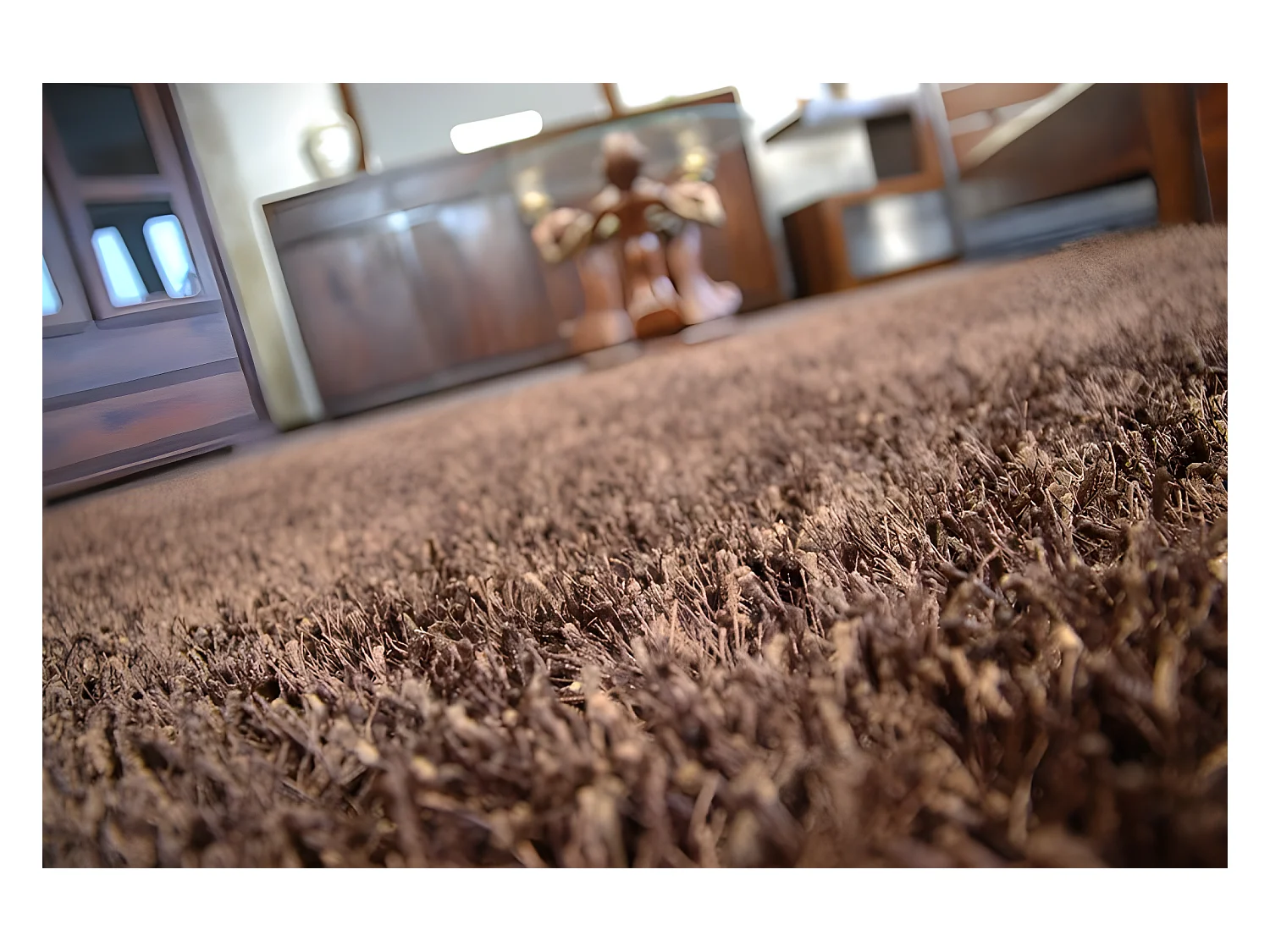 TAPIJT SHAGGY LILOU bruin 130x190 cm