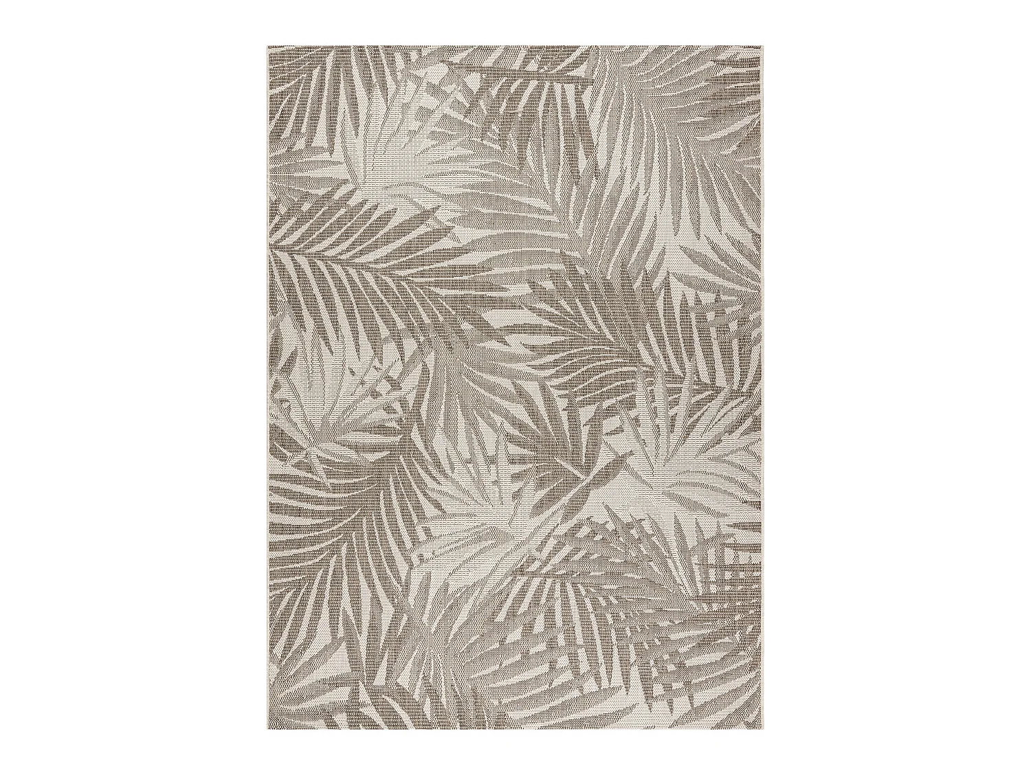 TAPIS EN CORDE SIZAL FLOORLUX 20504 FEUILLES szampański / gris foncé 120x170 cm