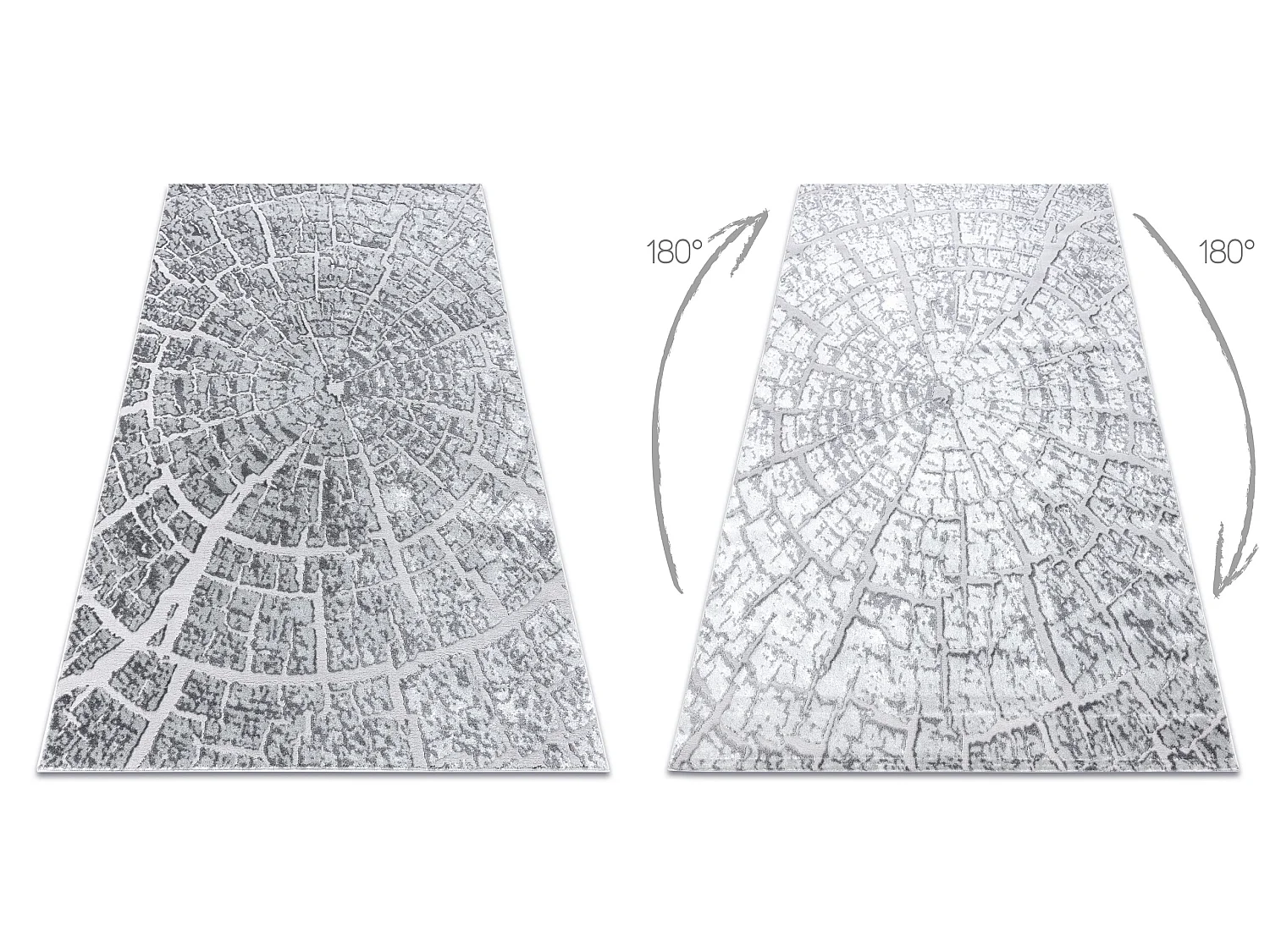 Modern MEFE Teppich 6185 Baum Holz - Strukturell zwei Ebenen aus Vlies 140x190 cm