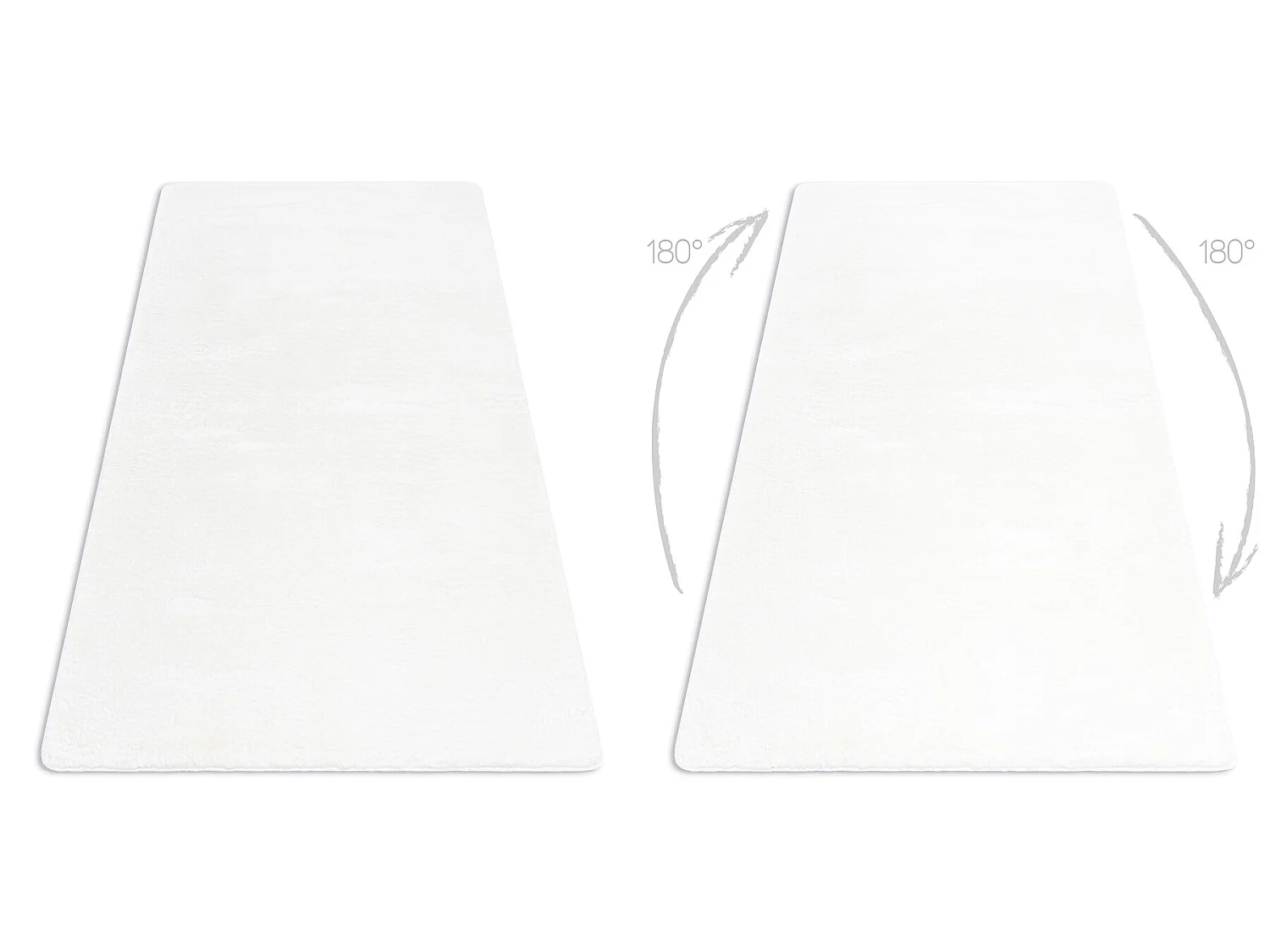 Modern wastapijt POSH shaggy, pluche, dik anti-slip ivoor 80x150 cm