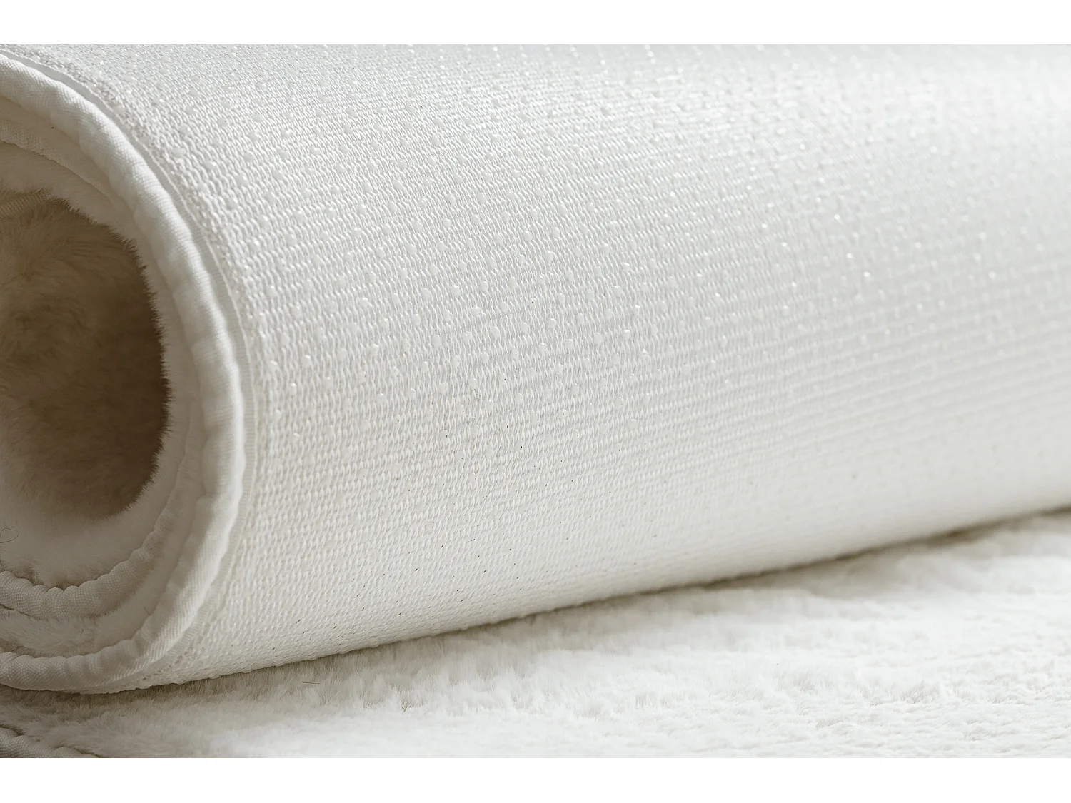 Modern wastapijt POSH shaggy, pluche, dik anti-slip ivoor 80x150 cm