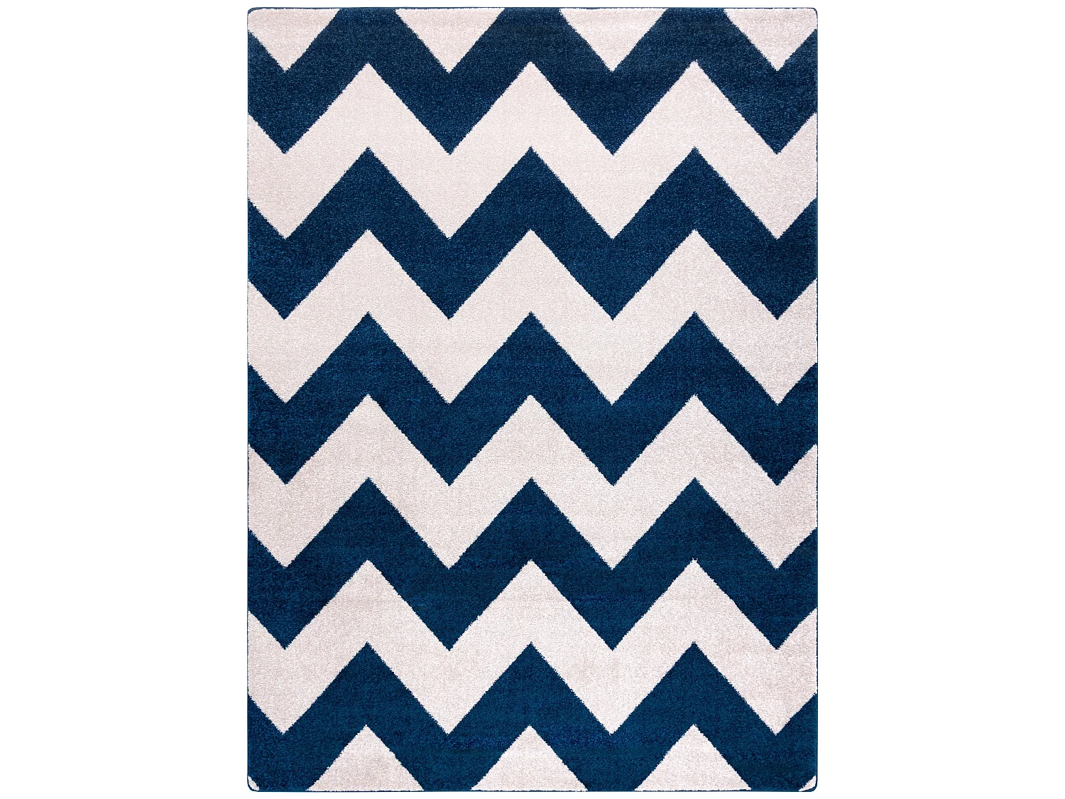 Tapijt SKETCH - FA66 blauw /wit - Zigzag 140x190 cm