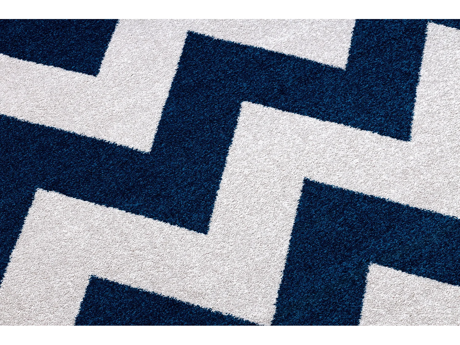 Tapijt SKETCH - FA66 blauw /wit - Zigzag 140x190 cm