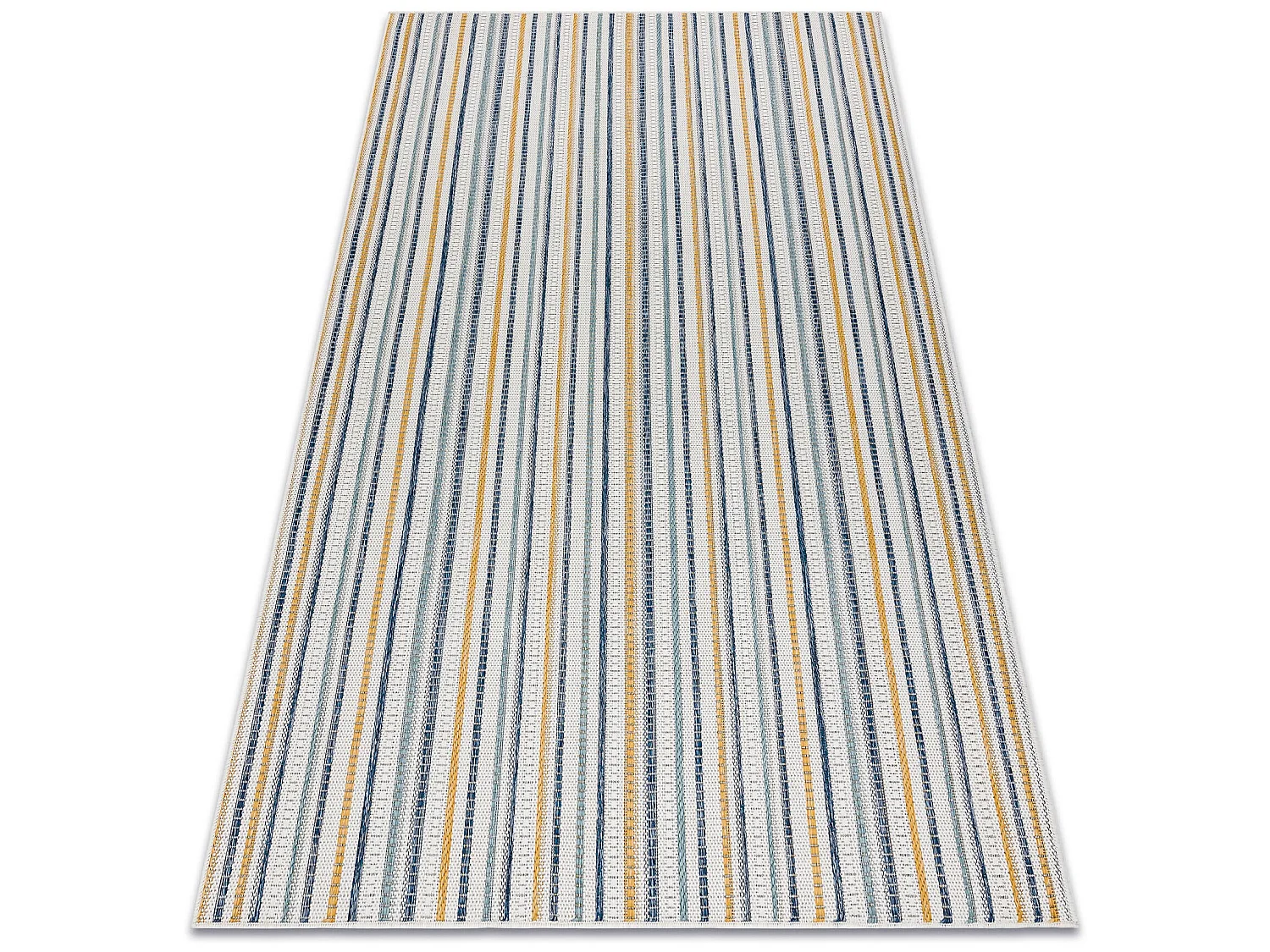 Sisal tapijt SISAL COOPER Strepen, Etno 22237 ecru / blauw 140x190 cm