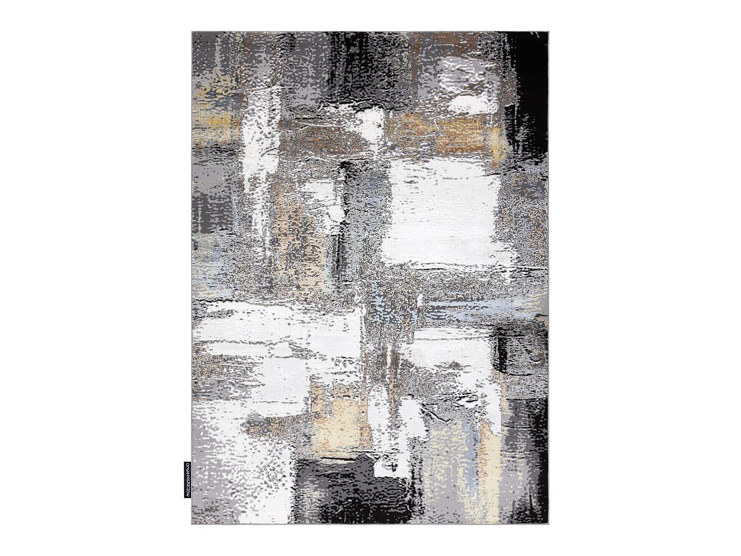 Tapis DE LUXE moderne 633 Abstraction - Structural crème / or 200x290 cm
