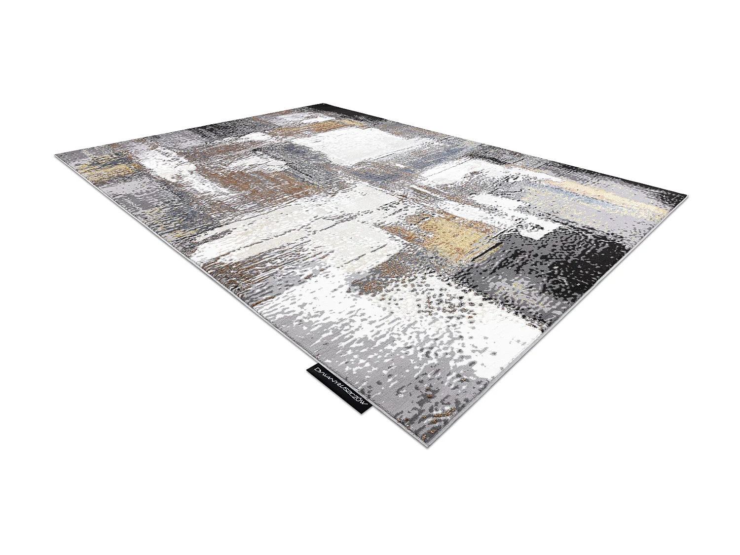 Tapis DE LUXE moderne 633 Abstraction - Structural crème / or 200x290 cm