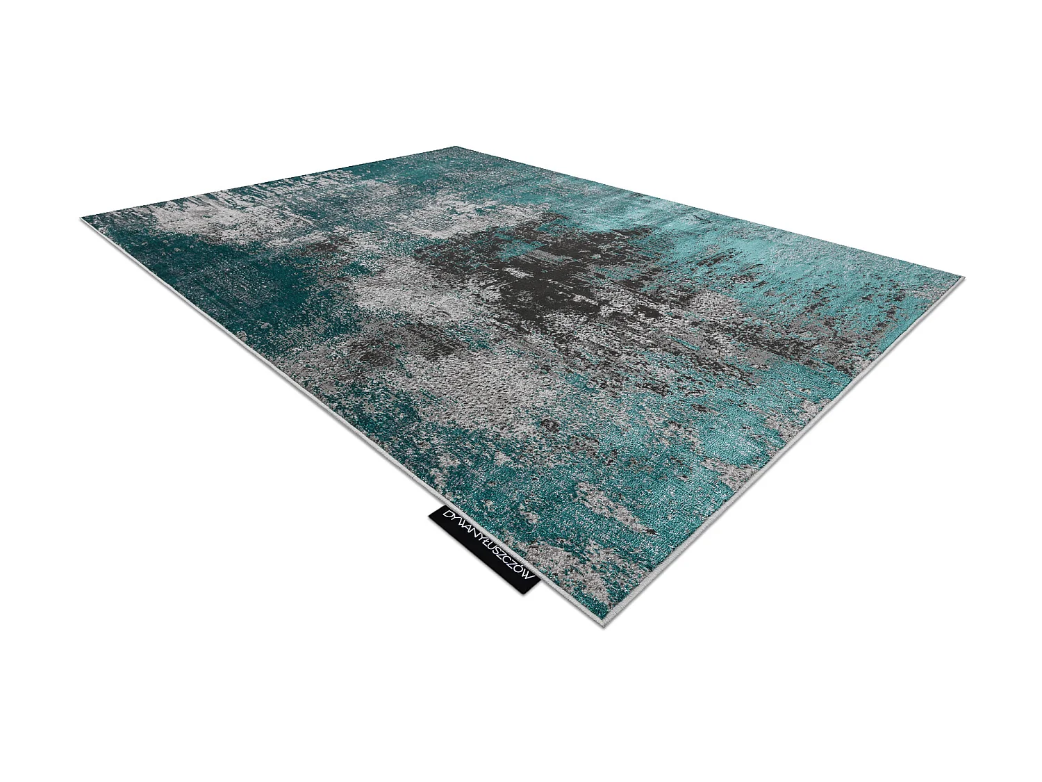 Modern DELUXE tapijt 570 vintage - structuurgroen / antraciet  200x290 cm