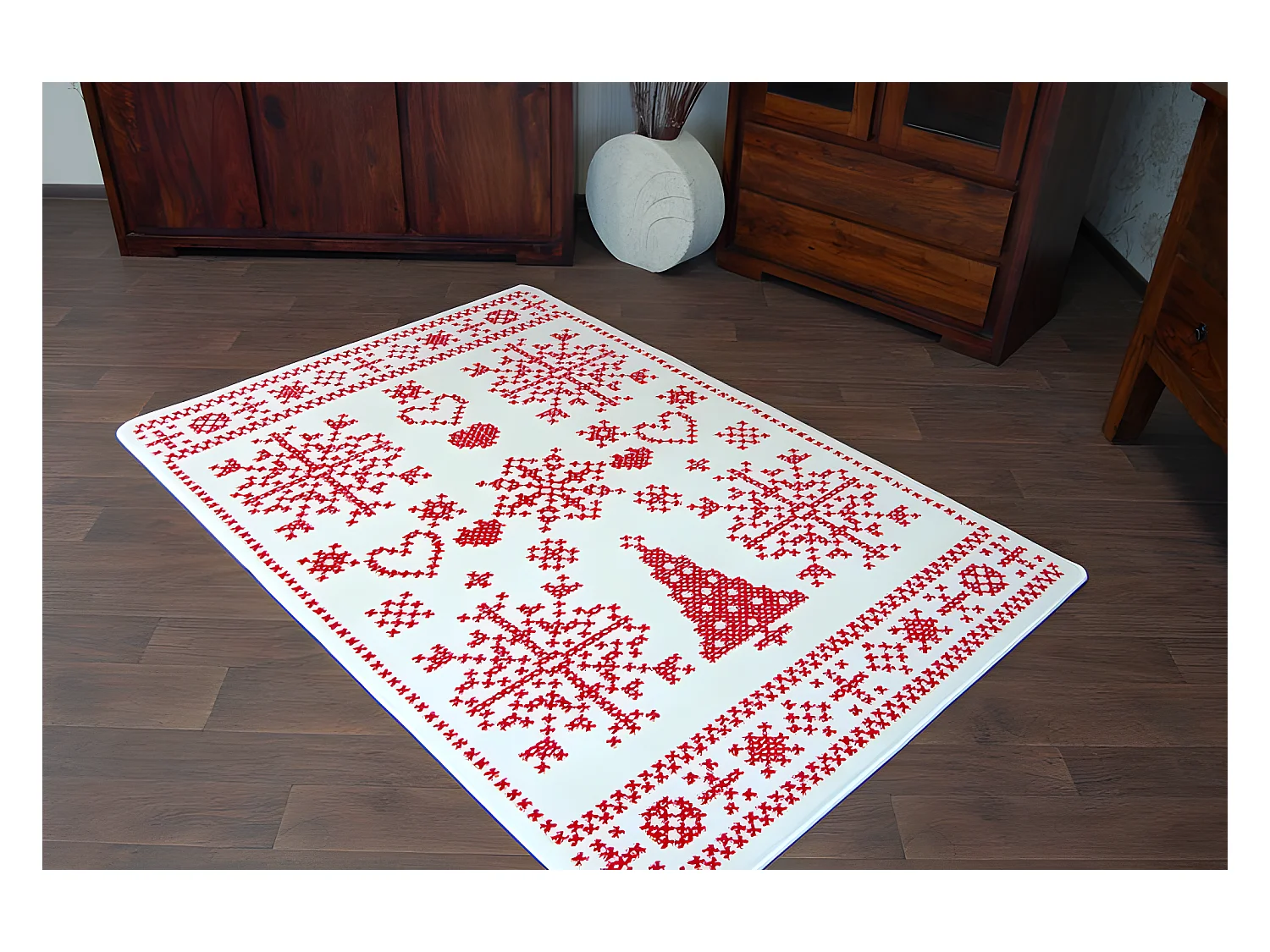 Tapis XMAS - F791 crème/rose 80x150 cm
