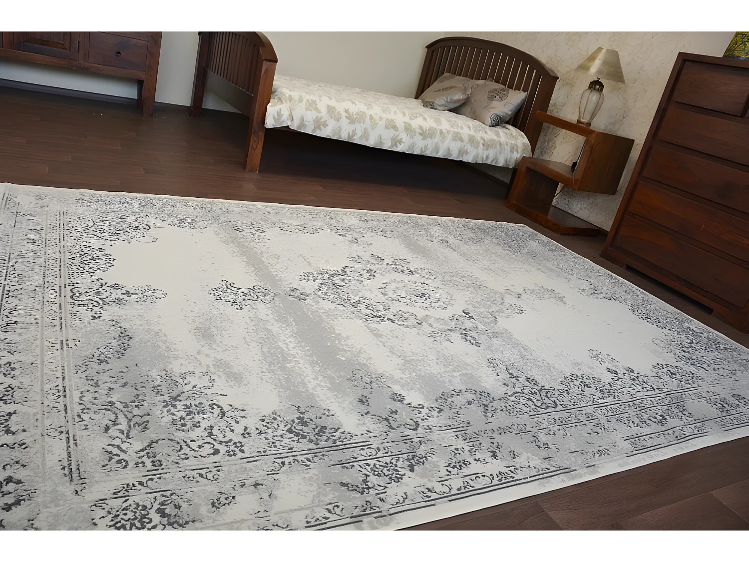 Tapijt Vintage Rosette 22206/666 helder grijskleuring 160x230 cm