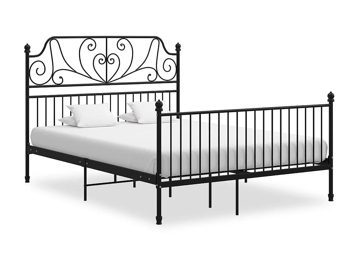 Cama 160x200 cm de metal negra ES17714