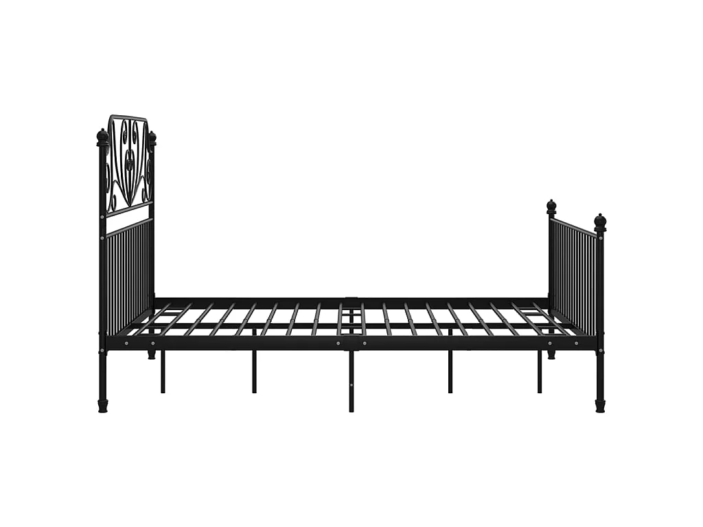 Lit-160x200 cm Noir Métal EGGB44171