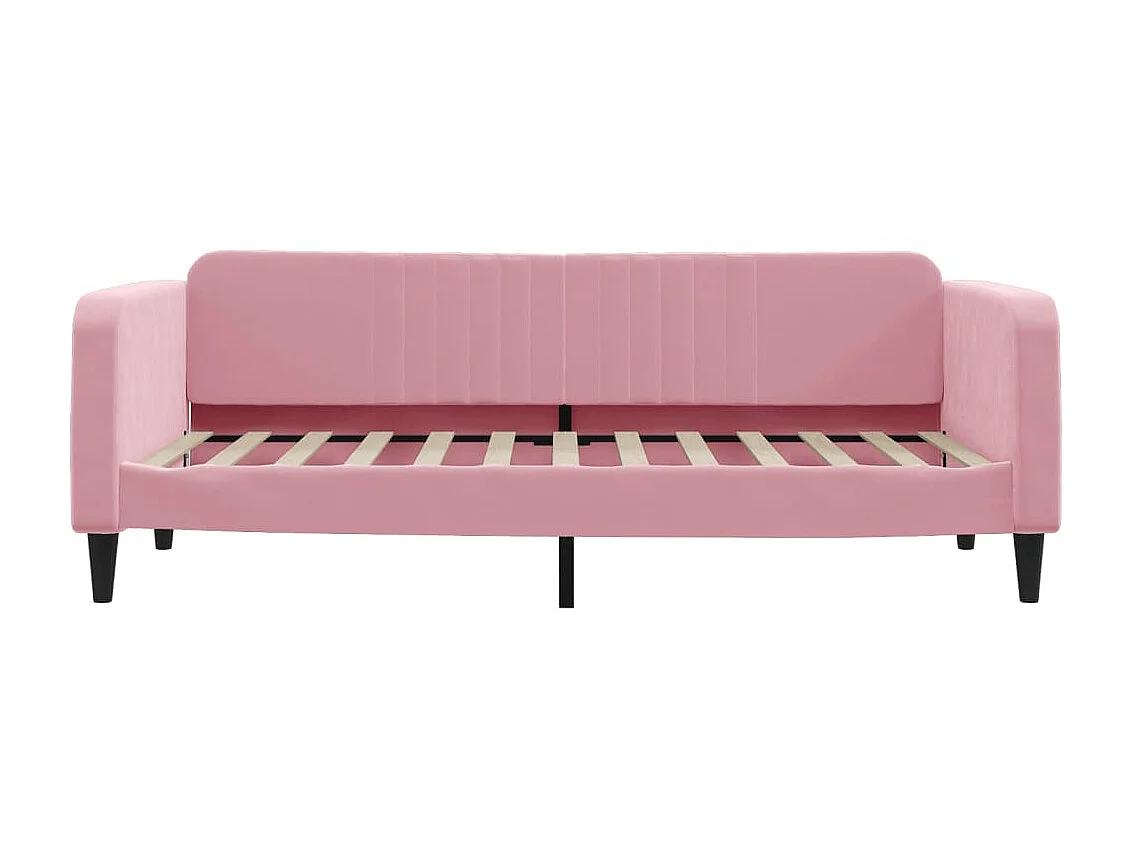 Lit-90x200 cm de repos rose velours EGGB35587