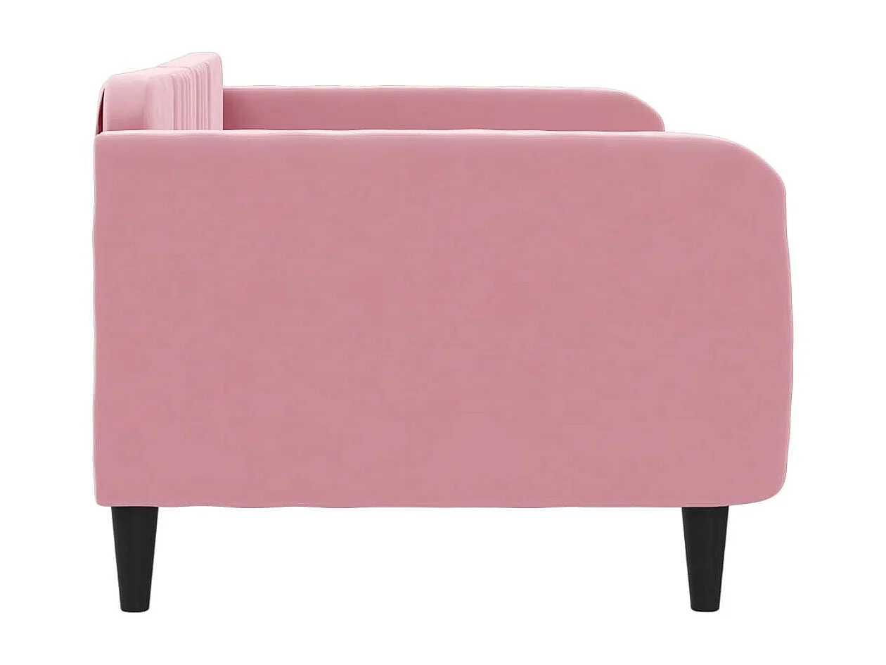Lit-90x200 cm de repos rose velours EGGB35587