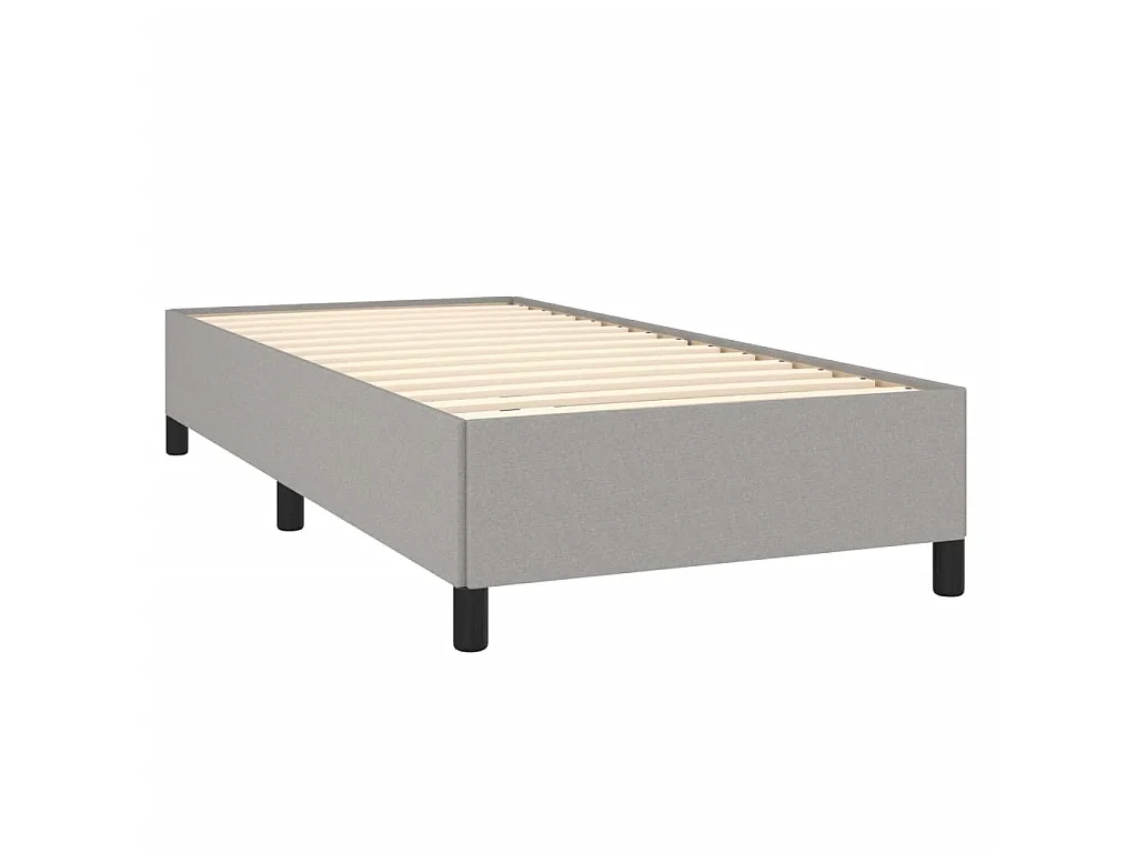 Lit-100x200 cm Gris clair Tissu EGGB40331