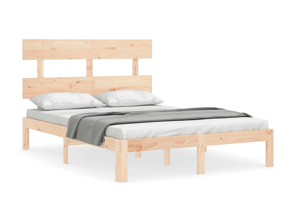 Lit-120x200 cm avec tête de lit bois massif EGGB71345