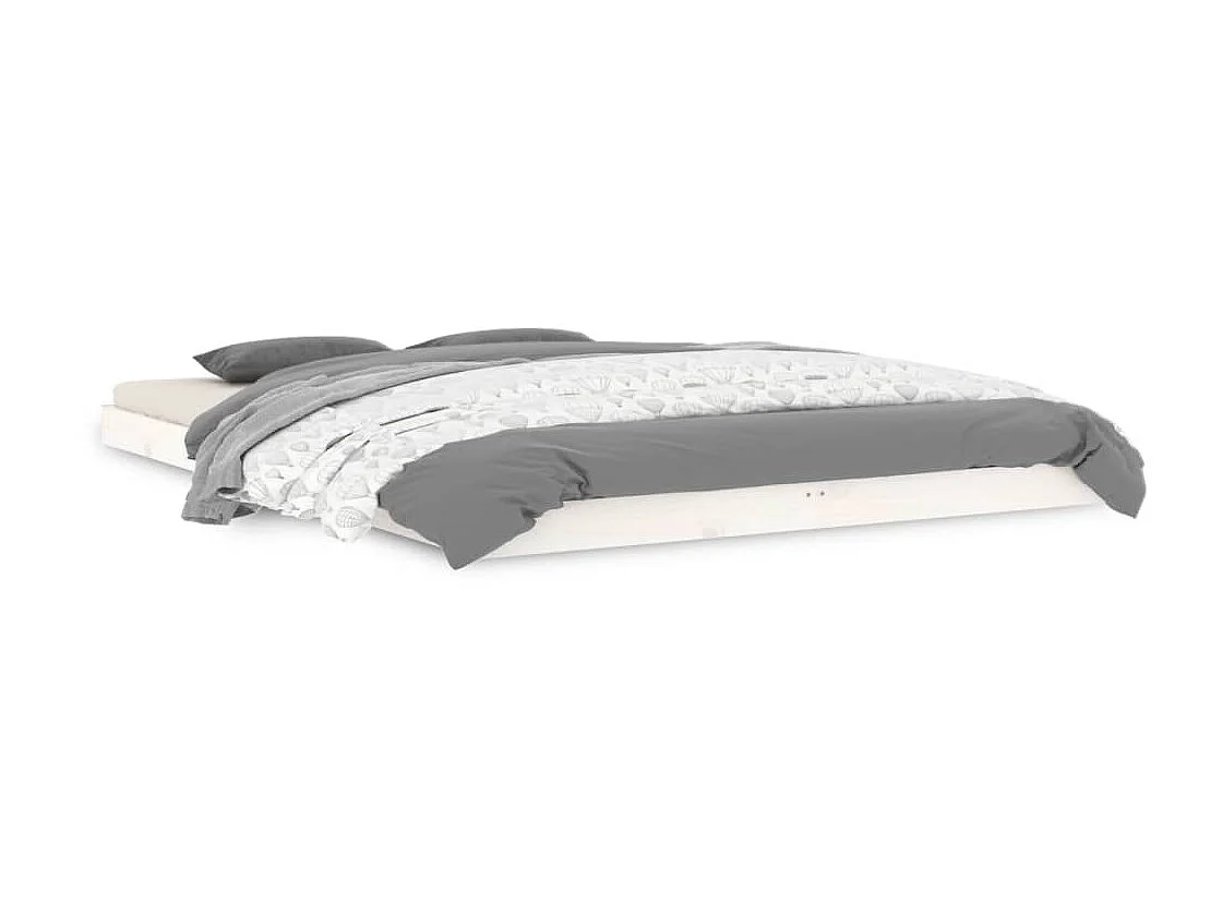 Bedframe massief grenenhout wit 140x200 cm NL65327