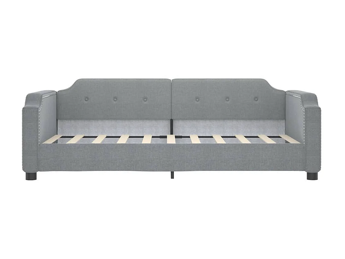Tagesbett,Sofabett Hellgrau 90x190 cm Stoff -gkd38963