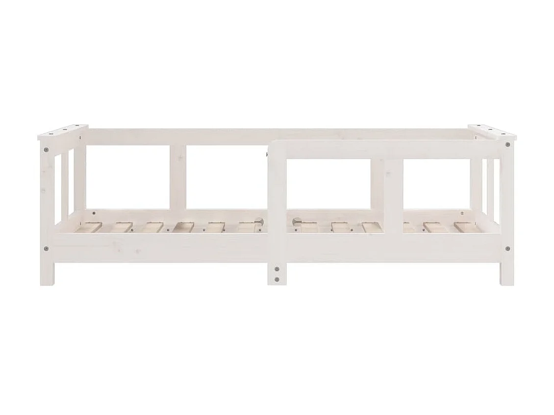 Cama 70x140 cm para niños madera de pino blanco ES46692