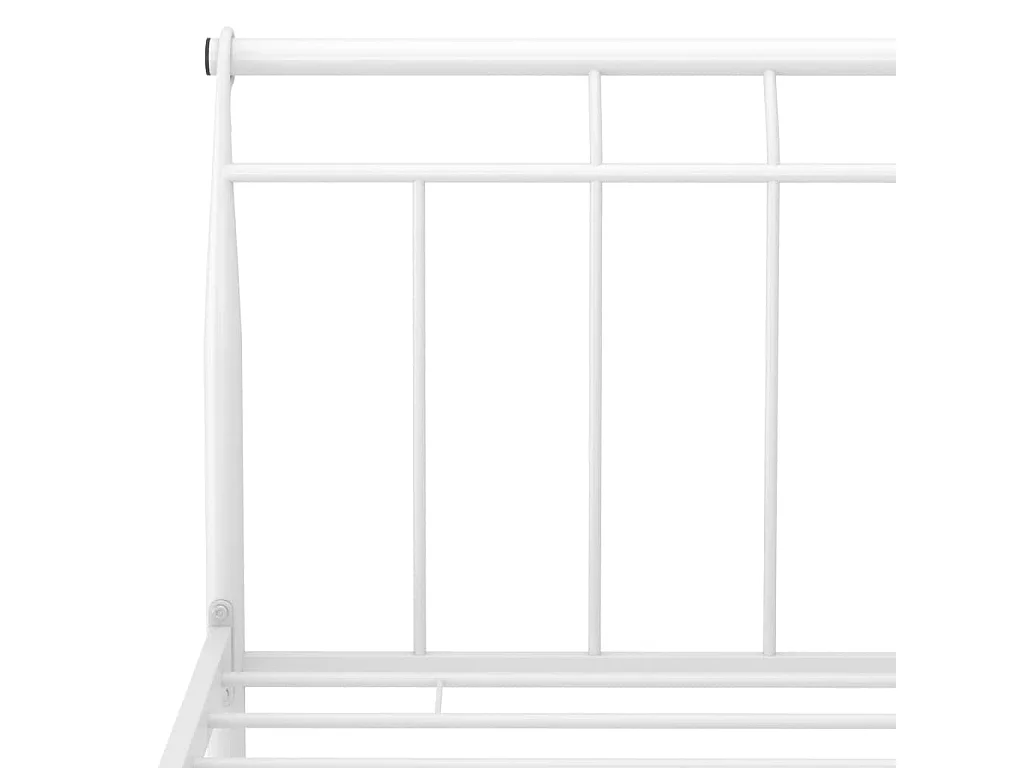 Lit-160x200 cm Blanc Métal EGGB82156