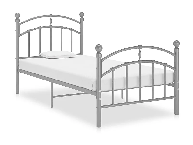 Bedframe metaal grijs 100x200 cm NL23880