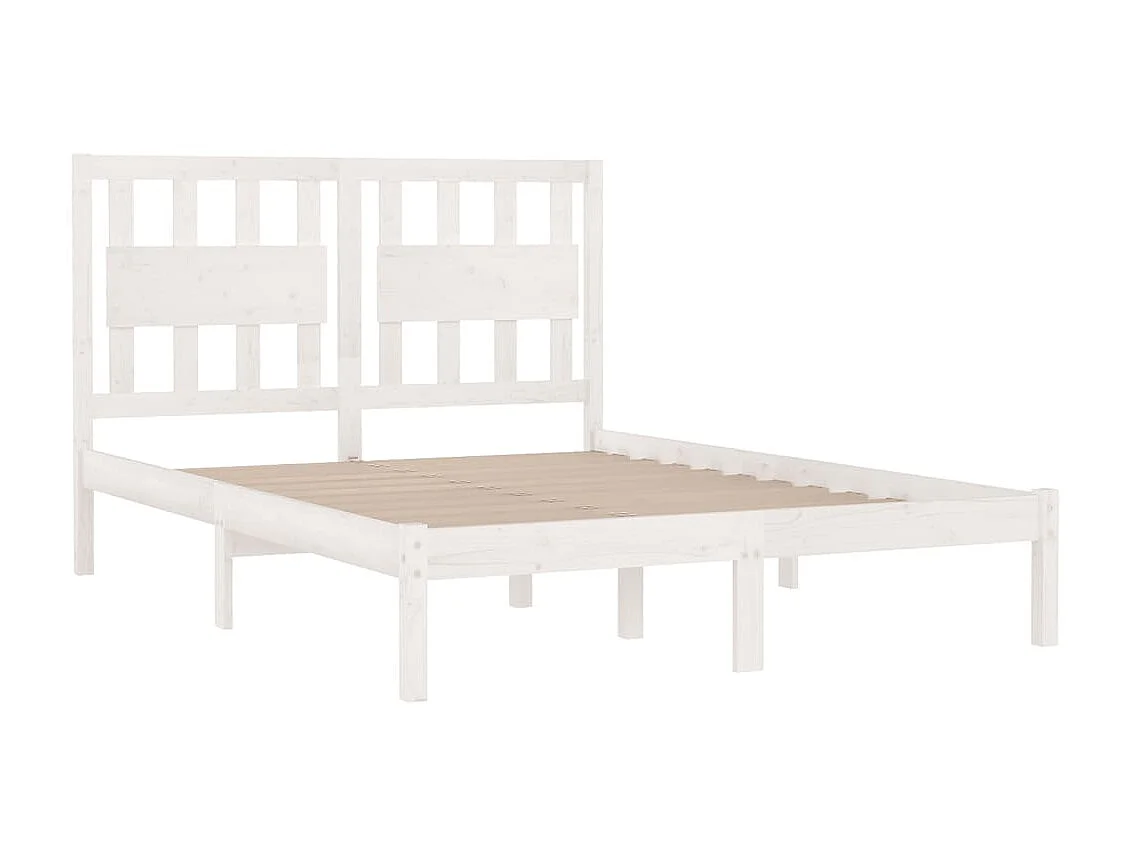 Cama 120x200 cm pinho maciço branco PT451600