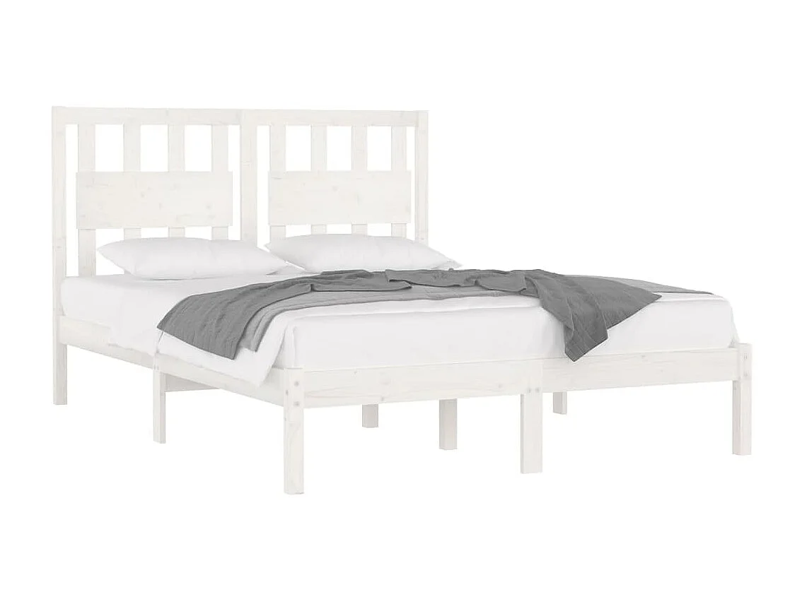 Cama 120x200 cm madera maciza de pino blanco ES24074