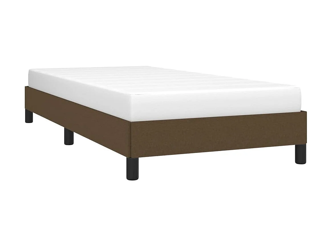 Lit-90x200 cm Marron foncé Tissu EGGB12617