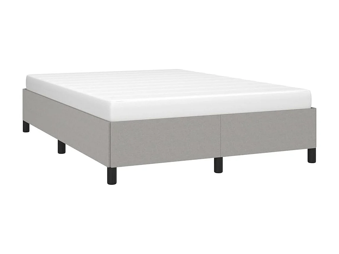 Cama 140x200 cm tecido cinza-claro PT893637