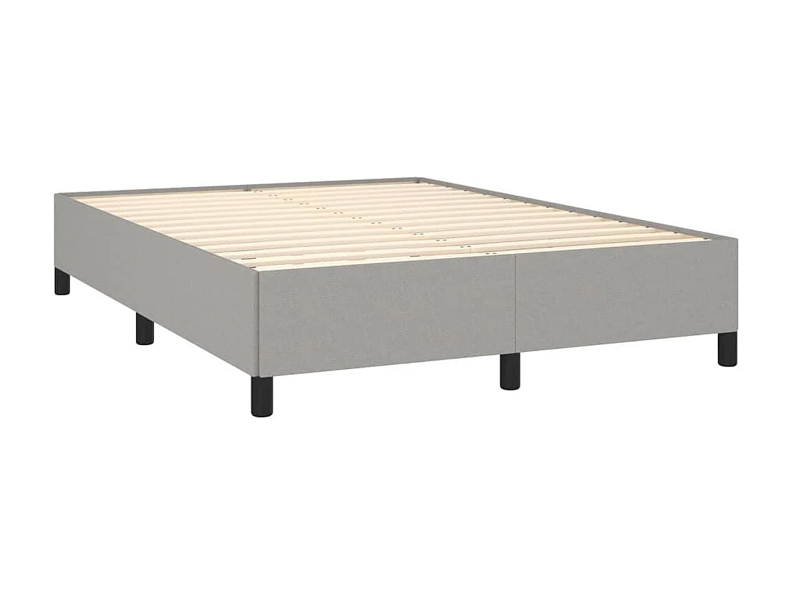 Cama 140x200 cm tecido cinza-claro PT893637