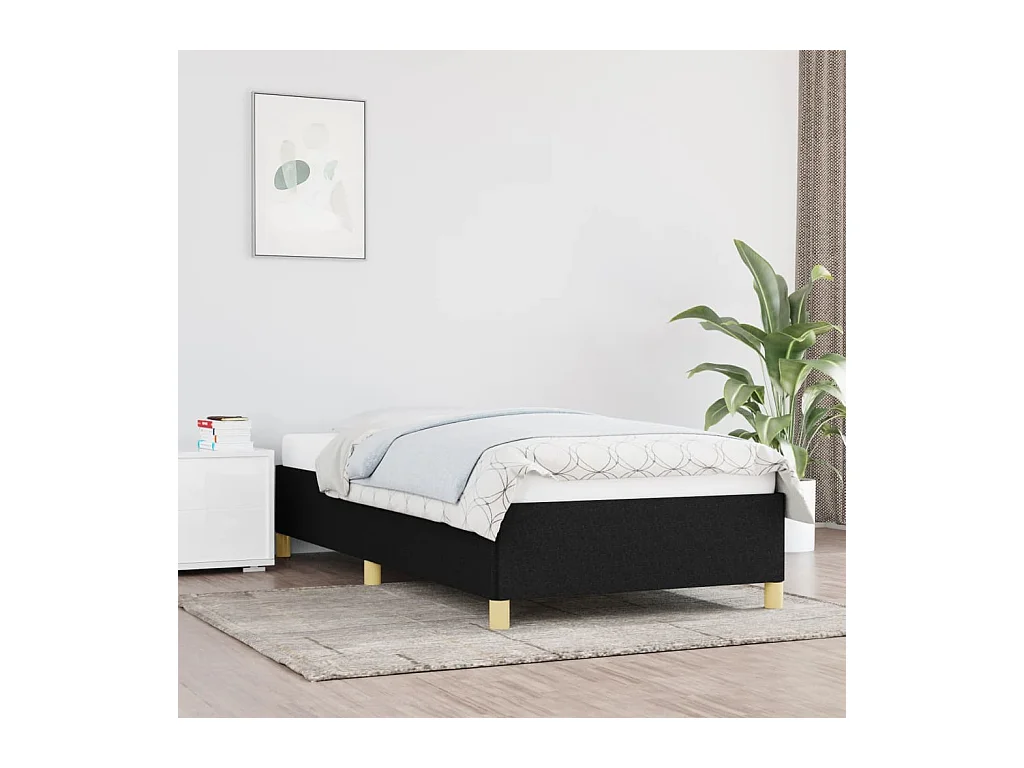Lit-100x200 cm Noir Tissu EGGB46287
