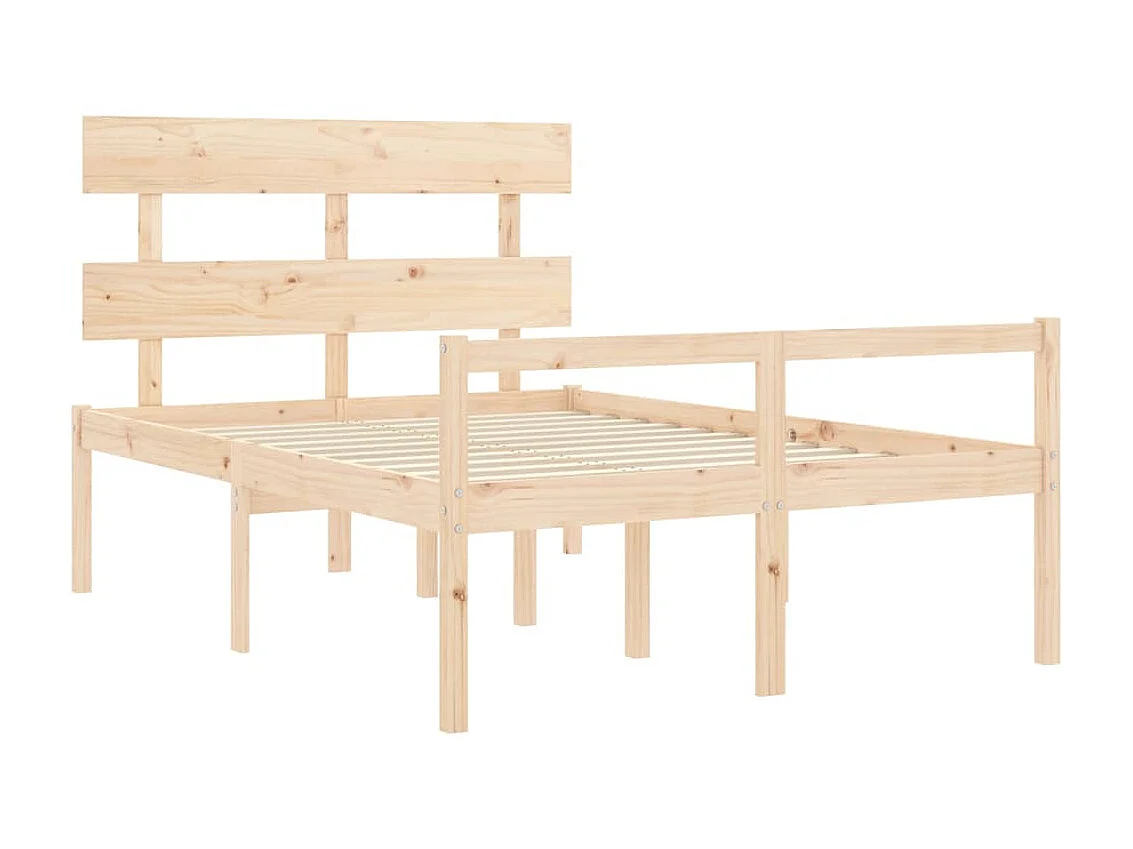 Seniorenbed met hoofdbord massief hout 140x190 cm NL90989