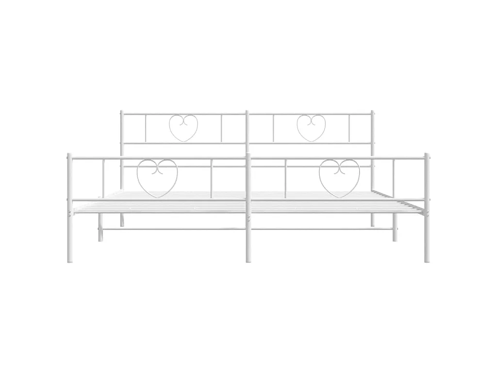 Bedframe met hoofd- en voeteneinde metaal wit 180x200 cm NL81636