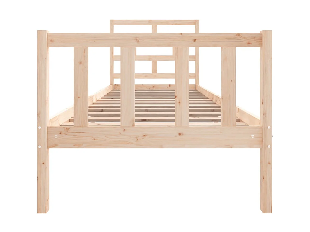 Lit-75x190 cm bois de pin massif petit simple EGGB87593