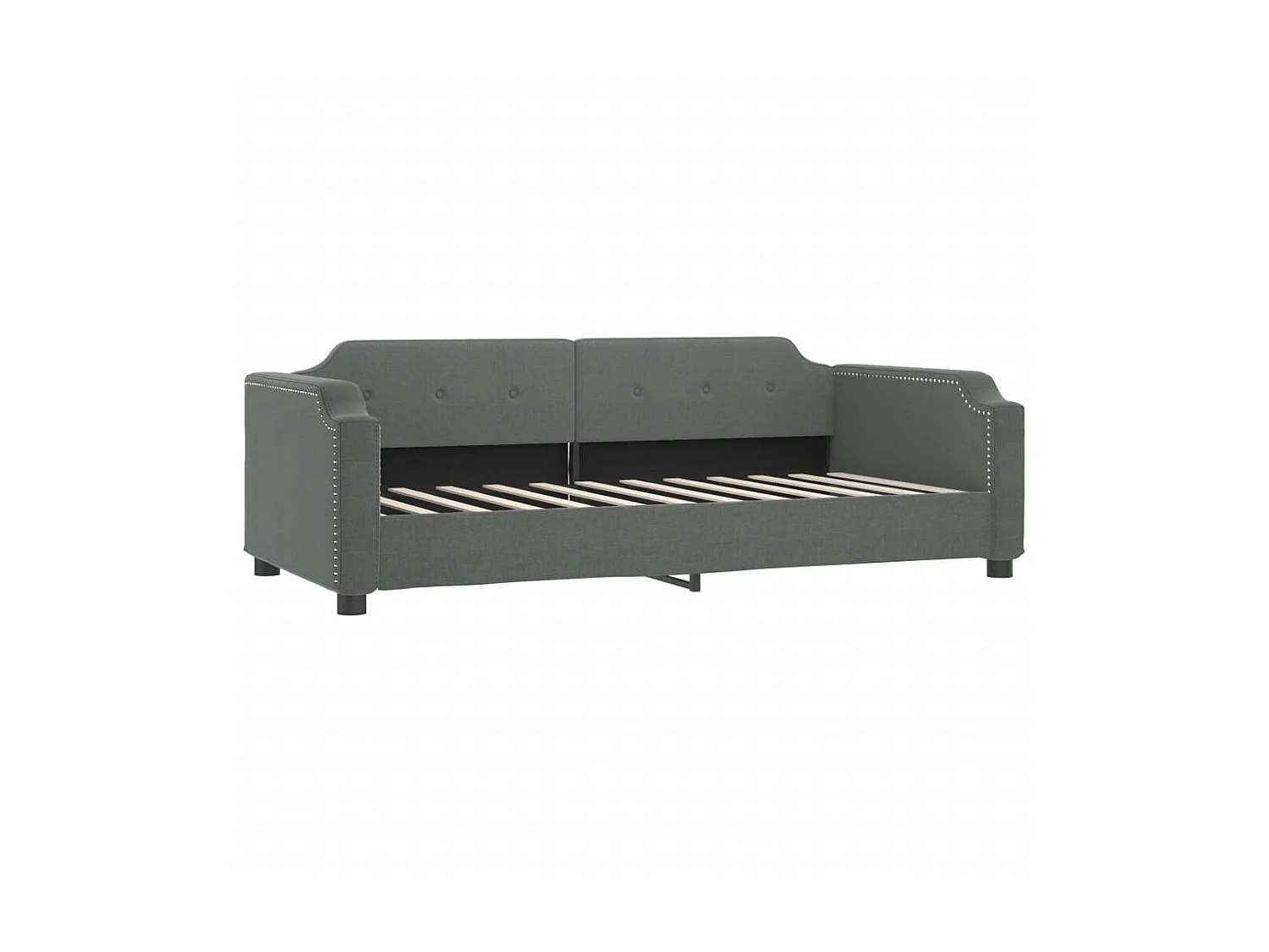Lit-90x190 cm de repos gris foncé tissu EGGB94962