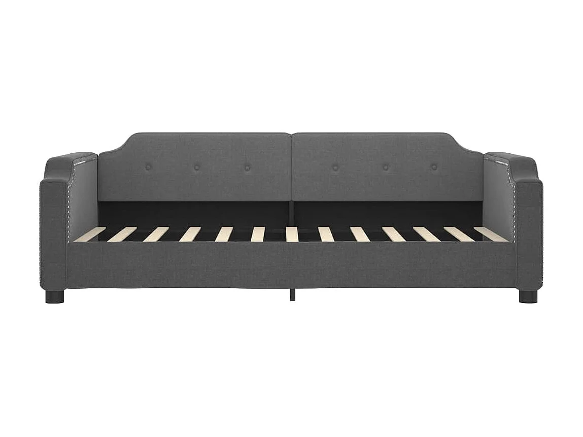 Lit-90x190 cm de repos gris foncé tissu EGGB94962