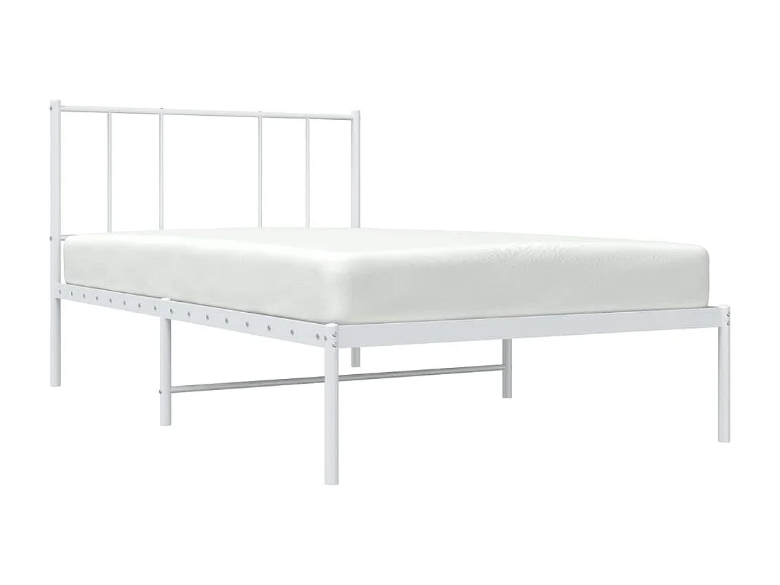 Cama com cabeceira 80x200 cm metal branco PT968558