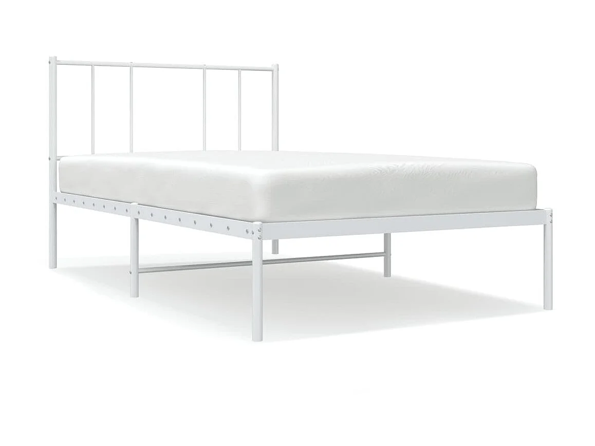 Cama com cabeceira 80x200 cm metal branco PT968558