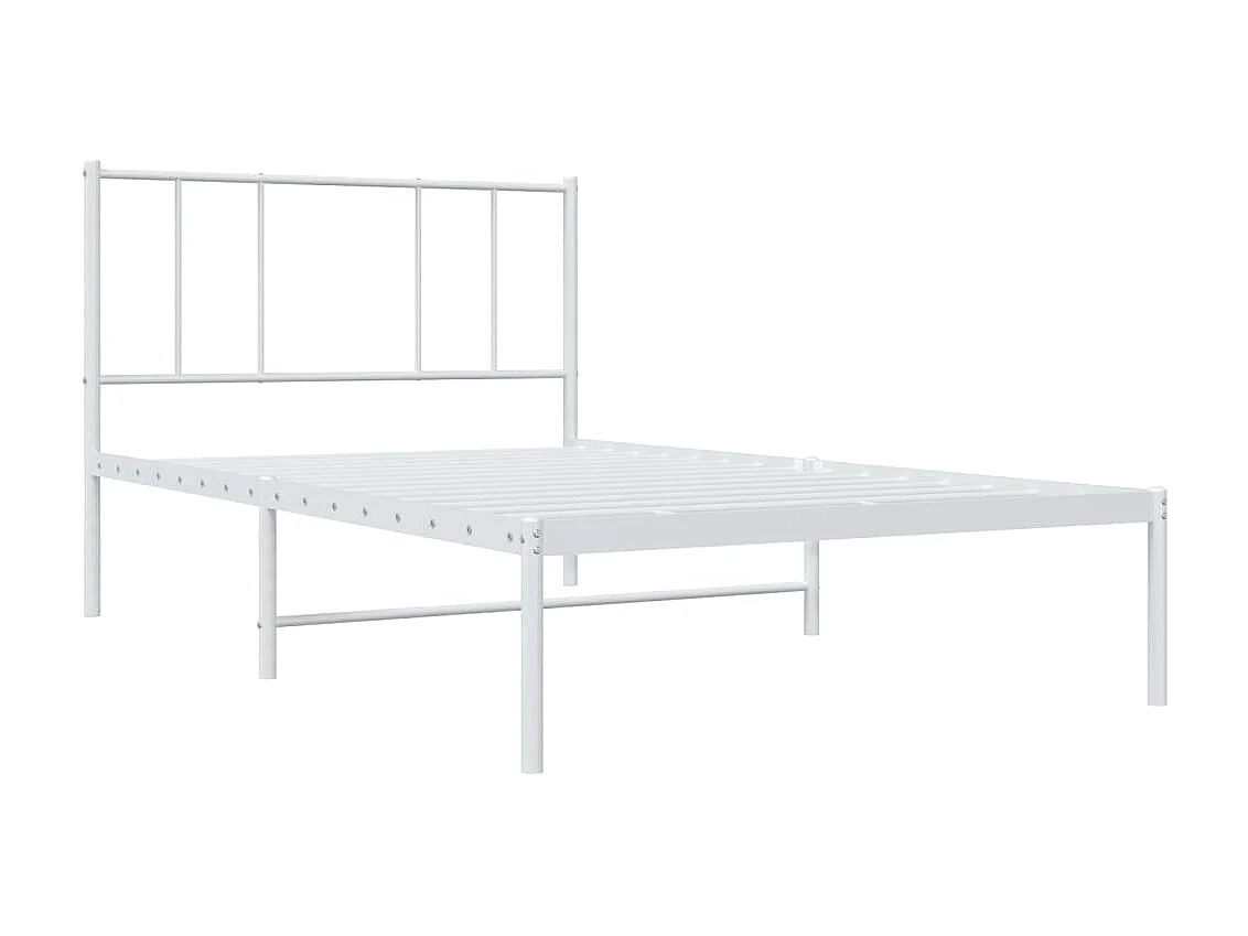 Cama com cabeceira 80x200 cm metal branco PT968558