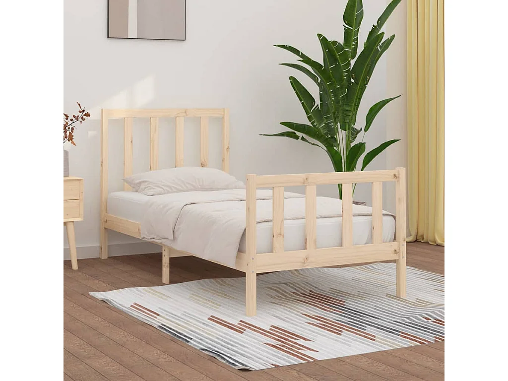 Bedframe massief hout 90x190 cm NL60407