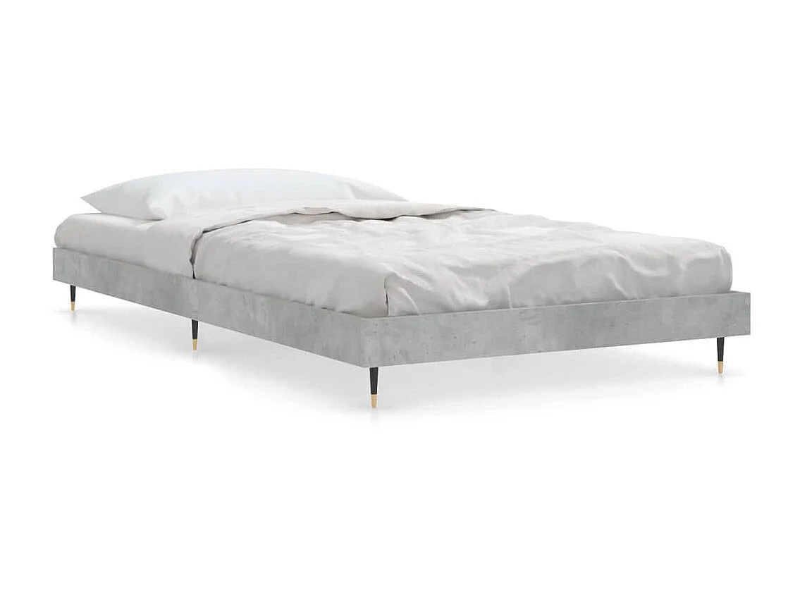 Cama 90x200 cm derivados de madeira cinza sonoma PT969457