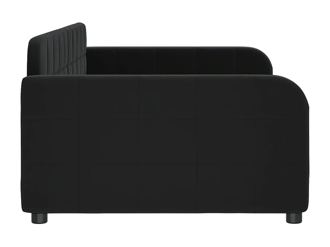 Lit-100x200 cm de repos noir velours EGGB10384
